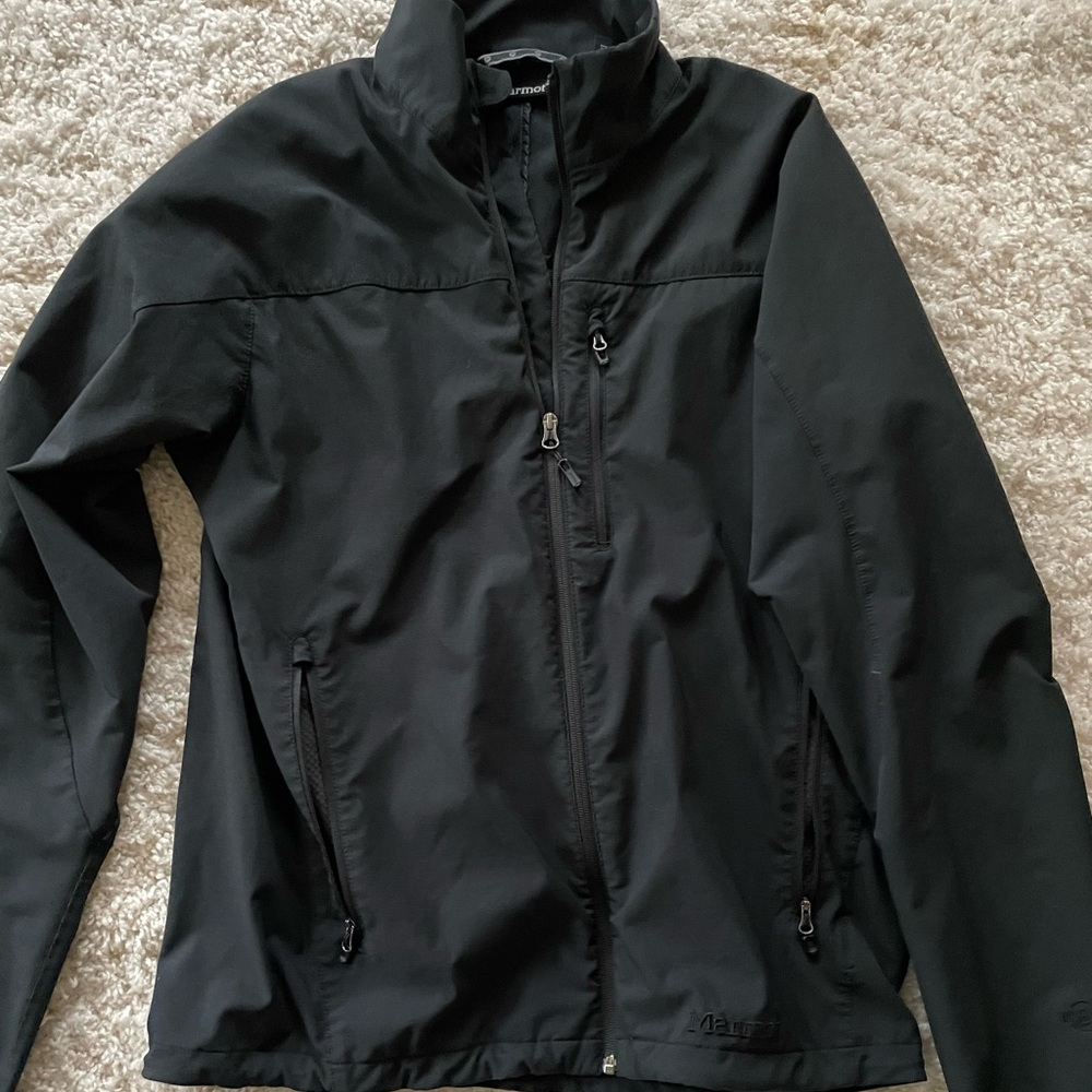 Marmot jacket. Color is black size is large men’s excellent condition.